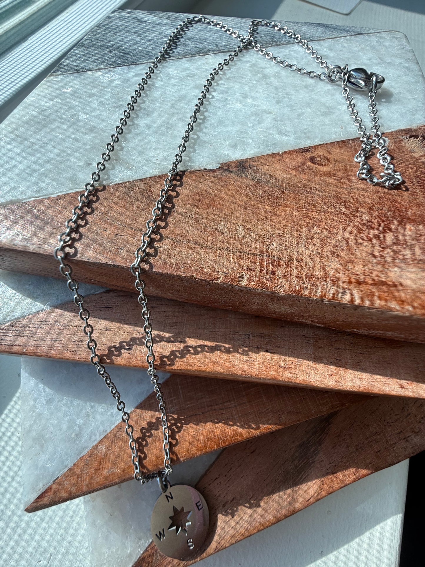 Compass Charm Stainless Steel