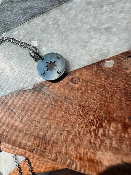 Compass Charm Stainless Steel