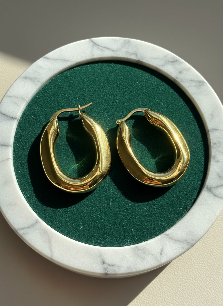 Asha Earrings – 18K Gold Plated Stainless Steel