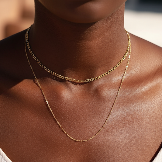 Karla Loop Cable Stainless Steel PVD Coated Loop Chain Necklace 1.5mm