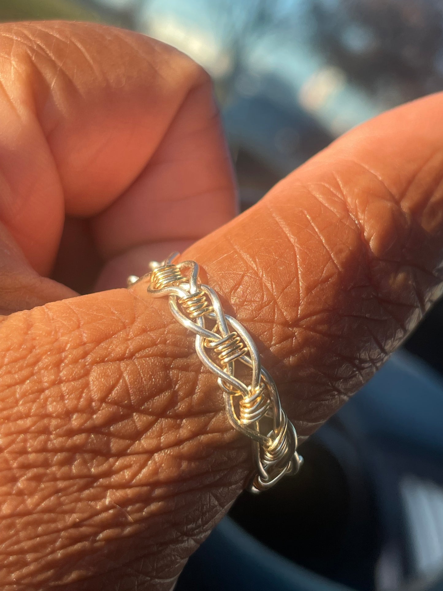 Braided Band Ring – Silver Handwoven Stackable Ring