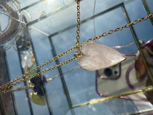 Rose Quartz Heart Pendant