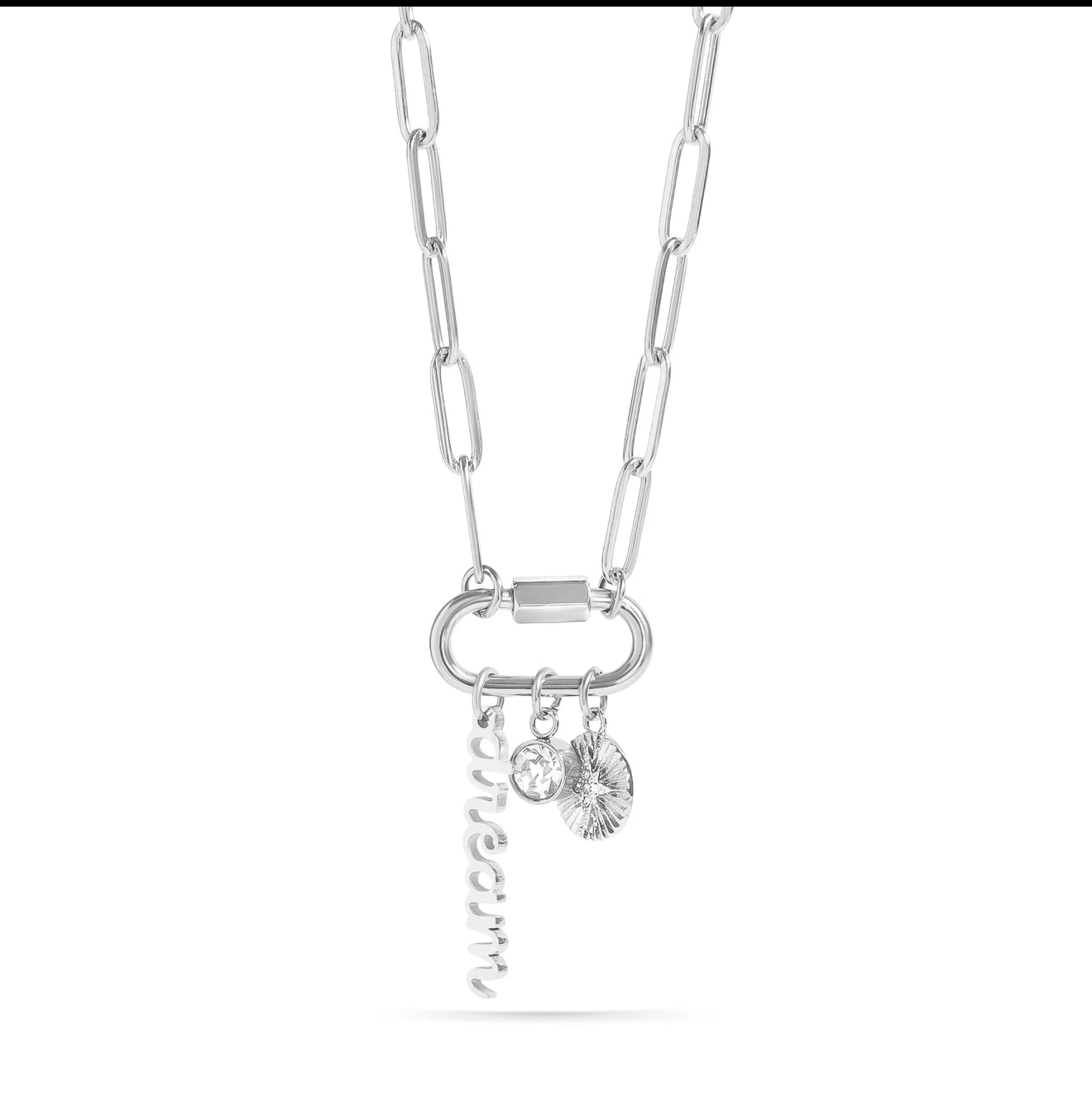 Dare to Dream Charm Paperclip Necklace