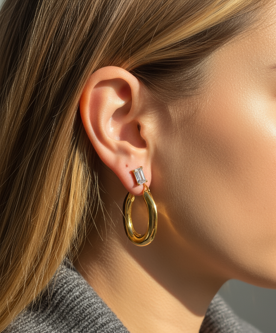 Asha Earrings – 18K Gold Plated Stainless Steel