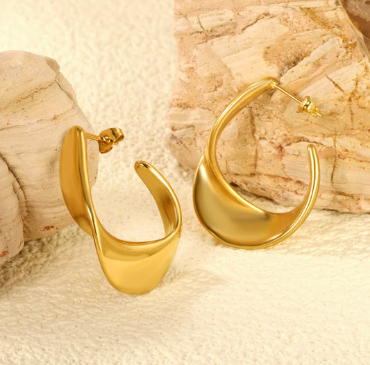 Bryce Earrings – 18K Gold Plated Stainless Steel