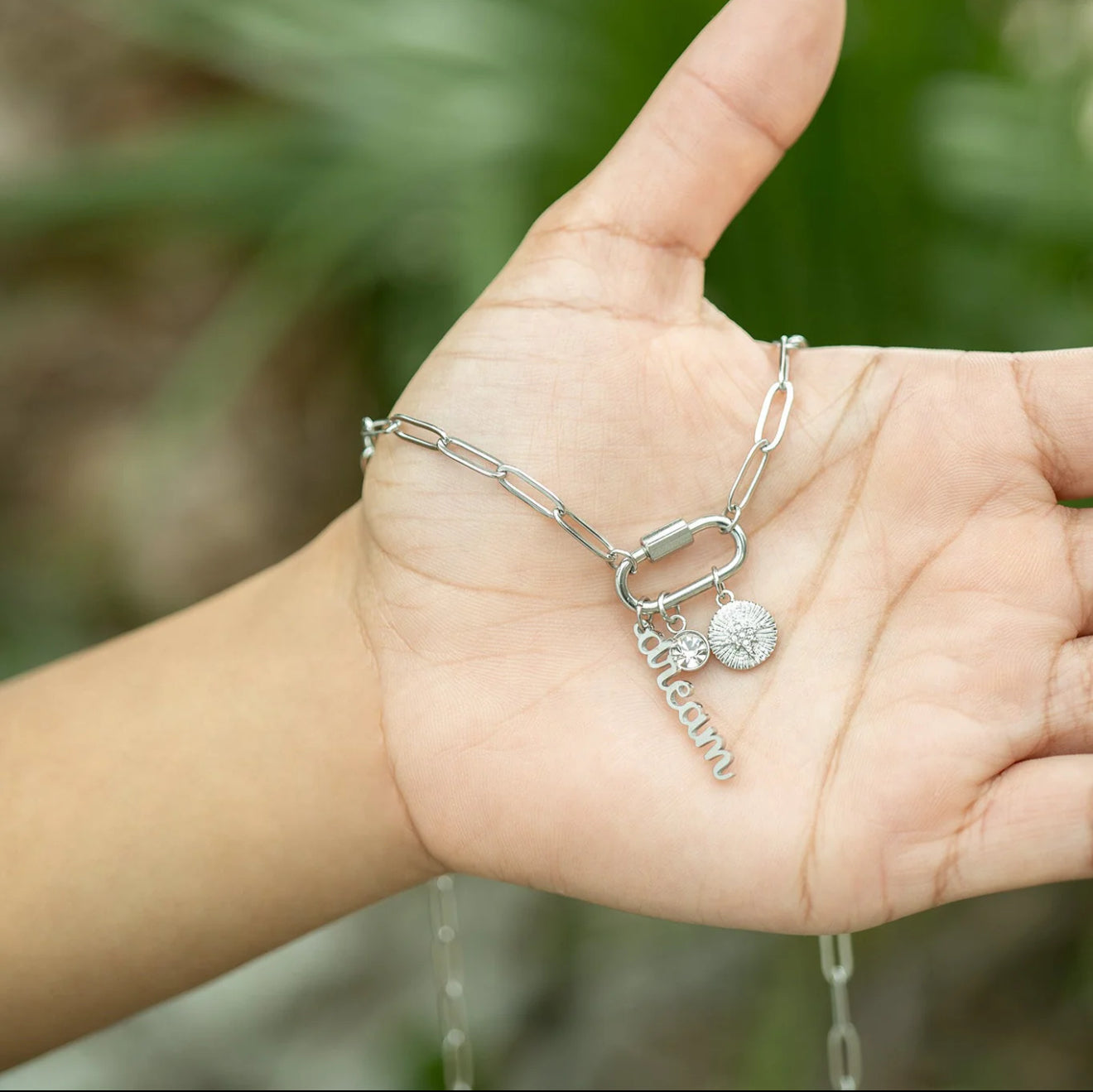 Dare to Dream Charm Paperclip Necklace