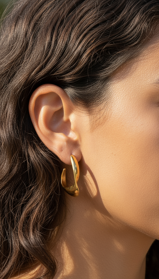 Bryce Earrings – 18K Gold Plated Stainless Steel
