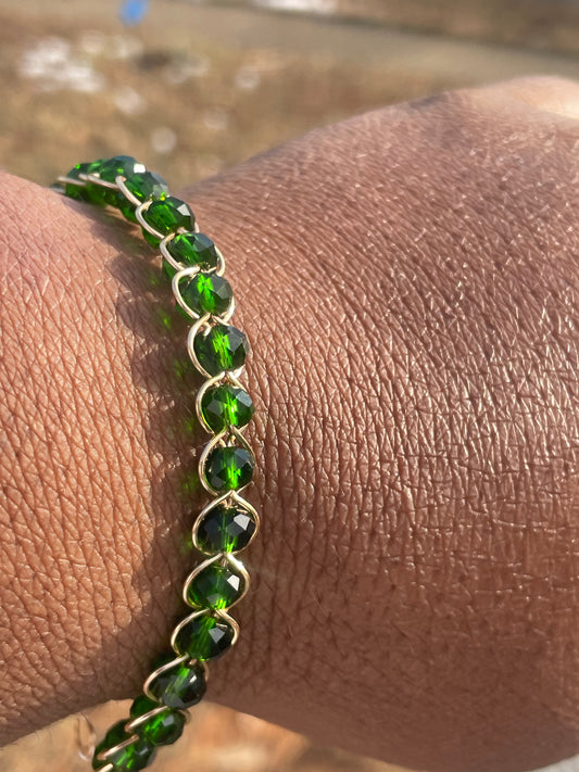 Emerald city green bracelet