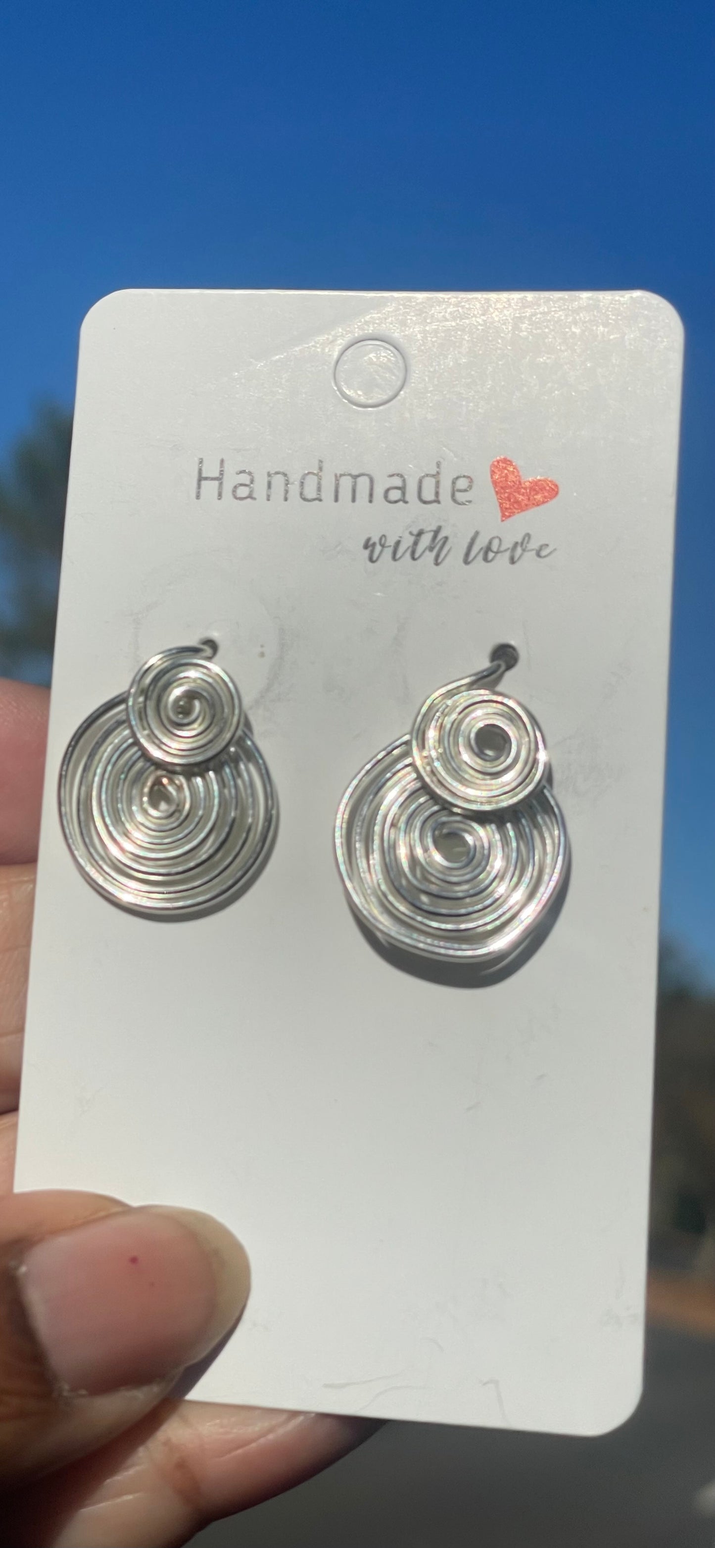 Double swirl coin  earrings