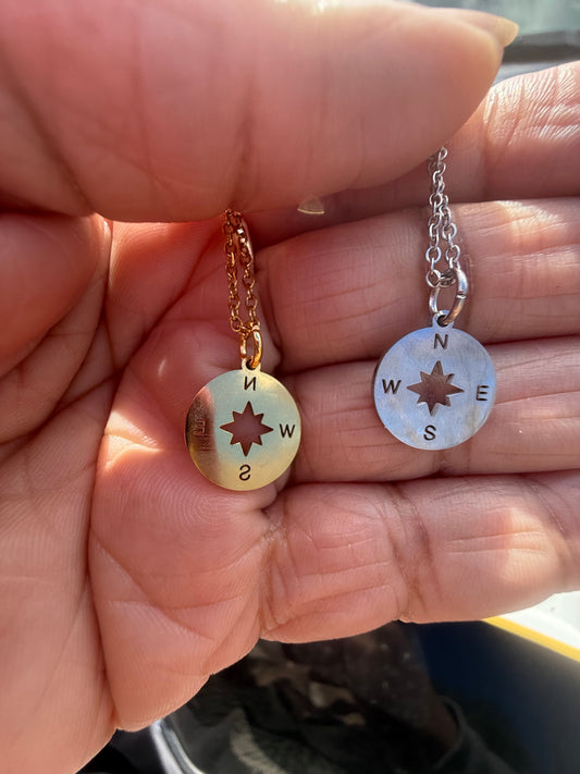 Compass Charm Stainless Steel
