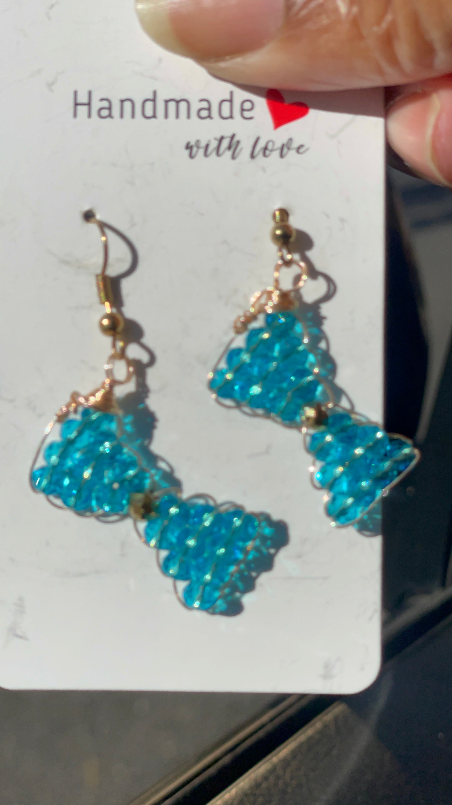 Bow Beaded Dangle earrings