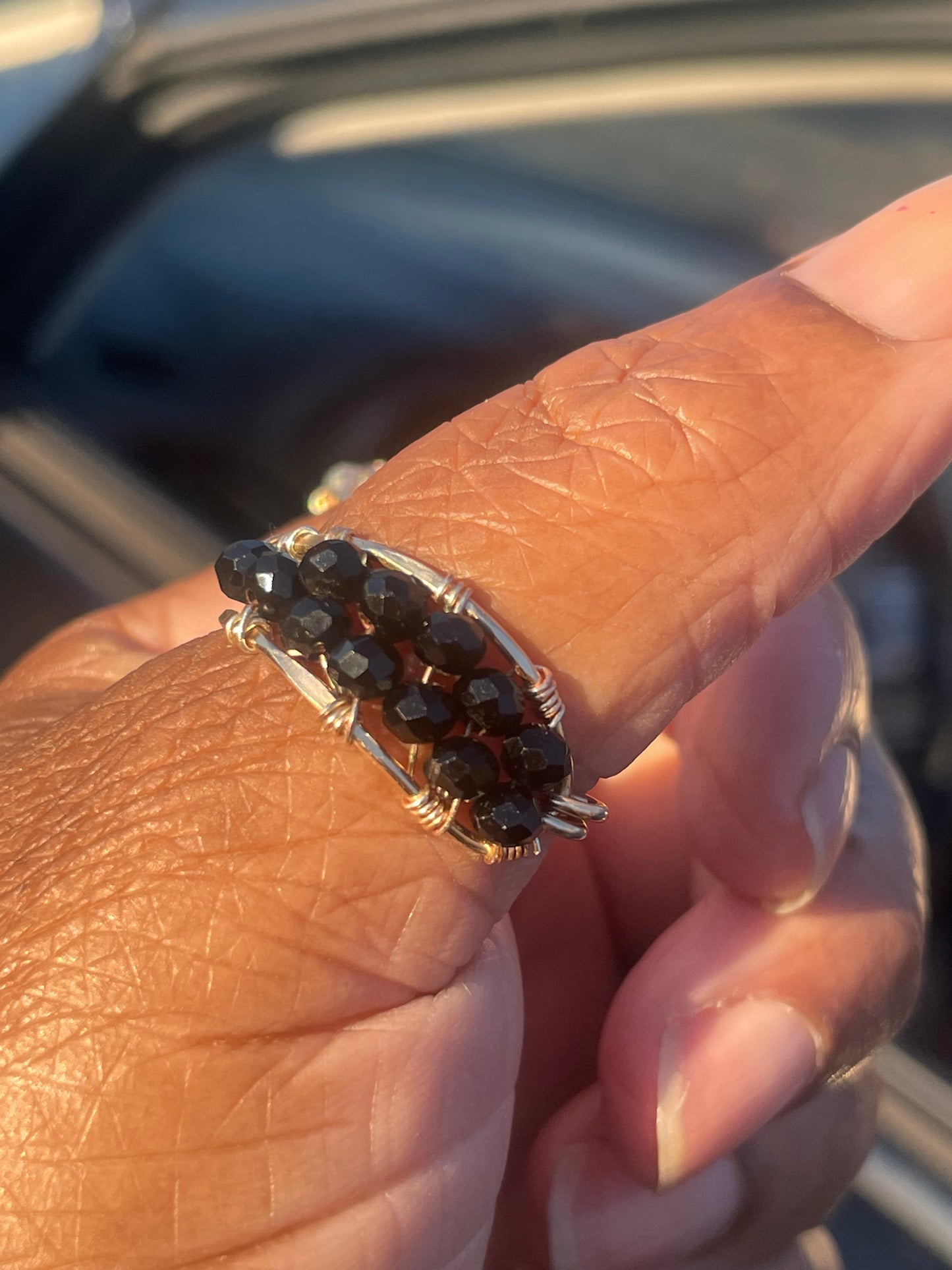 Black Stardust ring