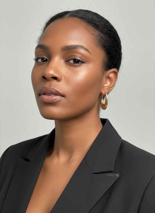 Michelle Hoop Earrings – 18K Gold Plated Stainless Steel