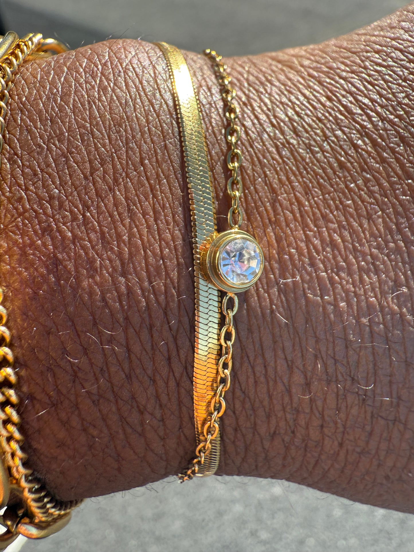 Diana Double Chain Bracelet – 18K Gold Plated Stainless Steel