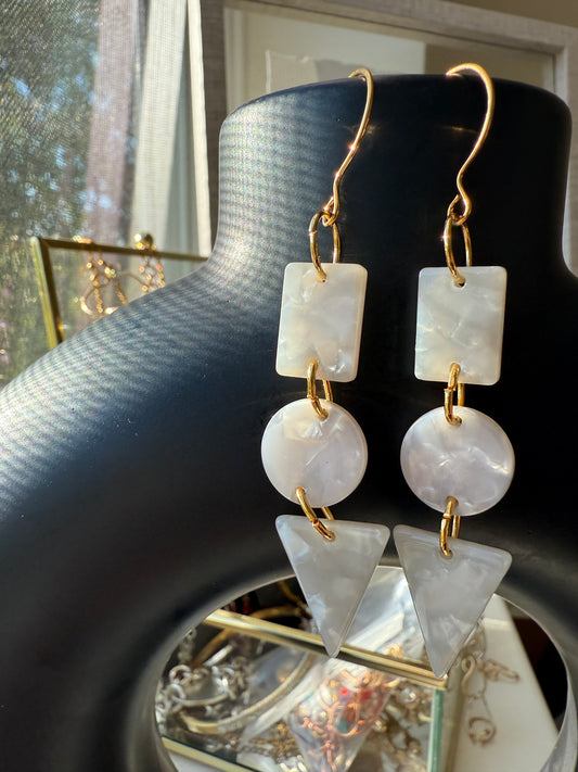 Cresseida Earrings | Geometric Summer Court Statement Jewelry – Will & Mae