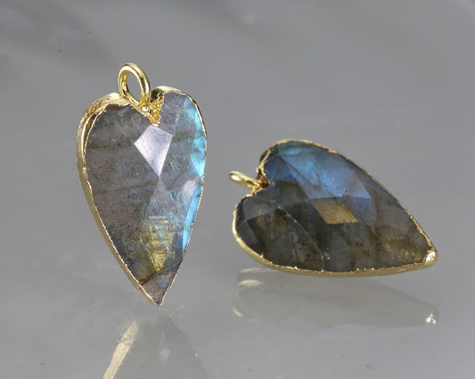 Labradorite  Heart Pendant