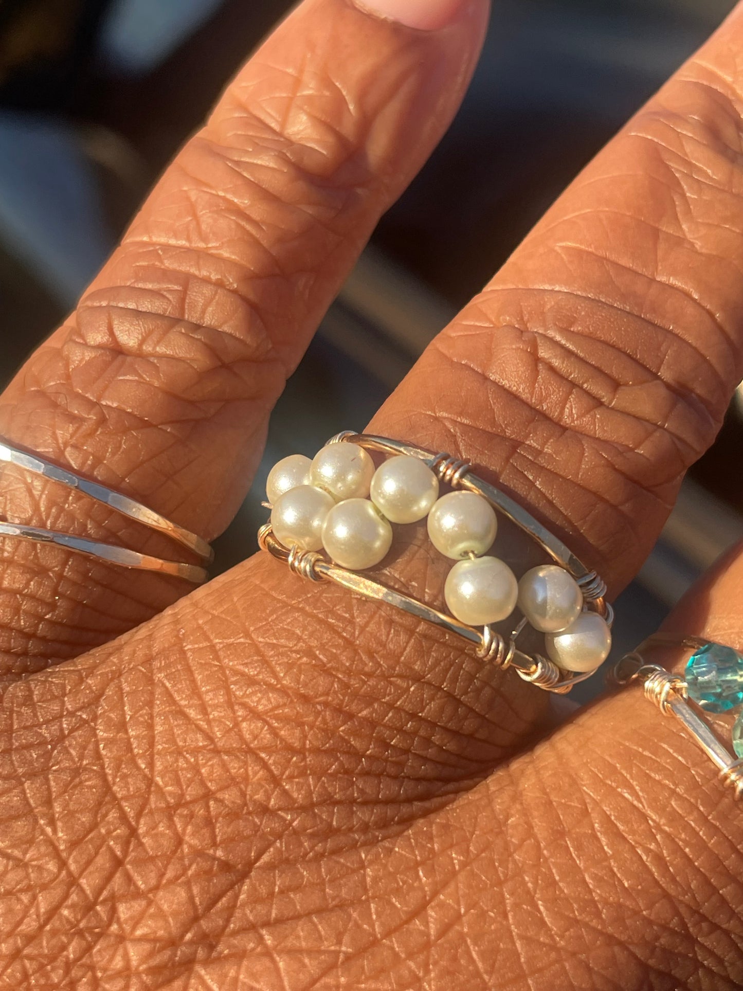 Pearl Stardust ring