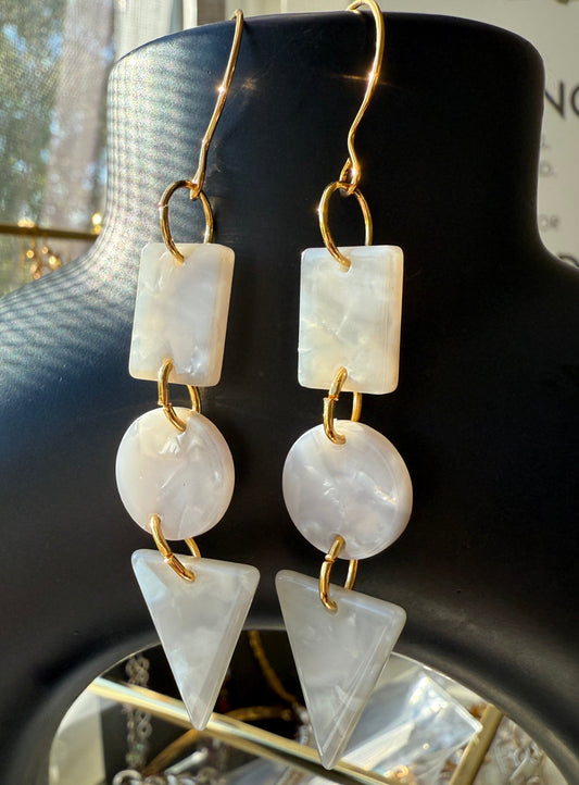 Cresseida Earrings | Geometric Summer Court Statement Jewelry – Will & Mae