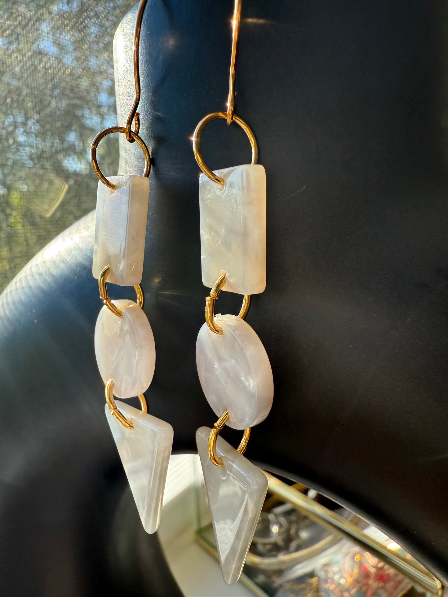 Cresseida Earrings | Geometric Summer Court Statement Jewelry – Will & Mae