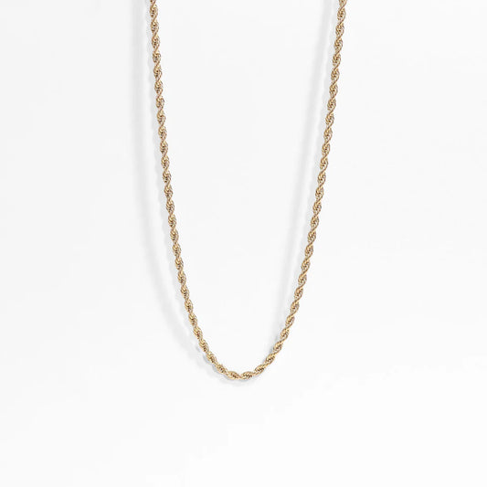 Carrie 18K Gold PVD Stainless Steel Rope Chain Necklace