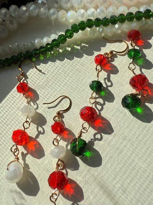 Candy Cane Lane Earrings – Handcrafted Holiday Joy