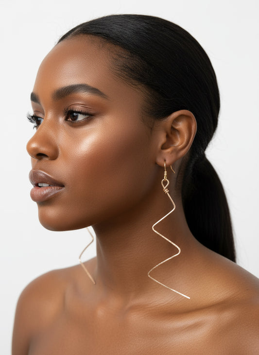 Violet  lightning statement Earrings