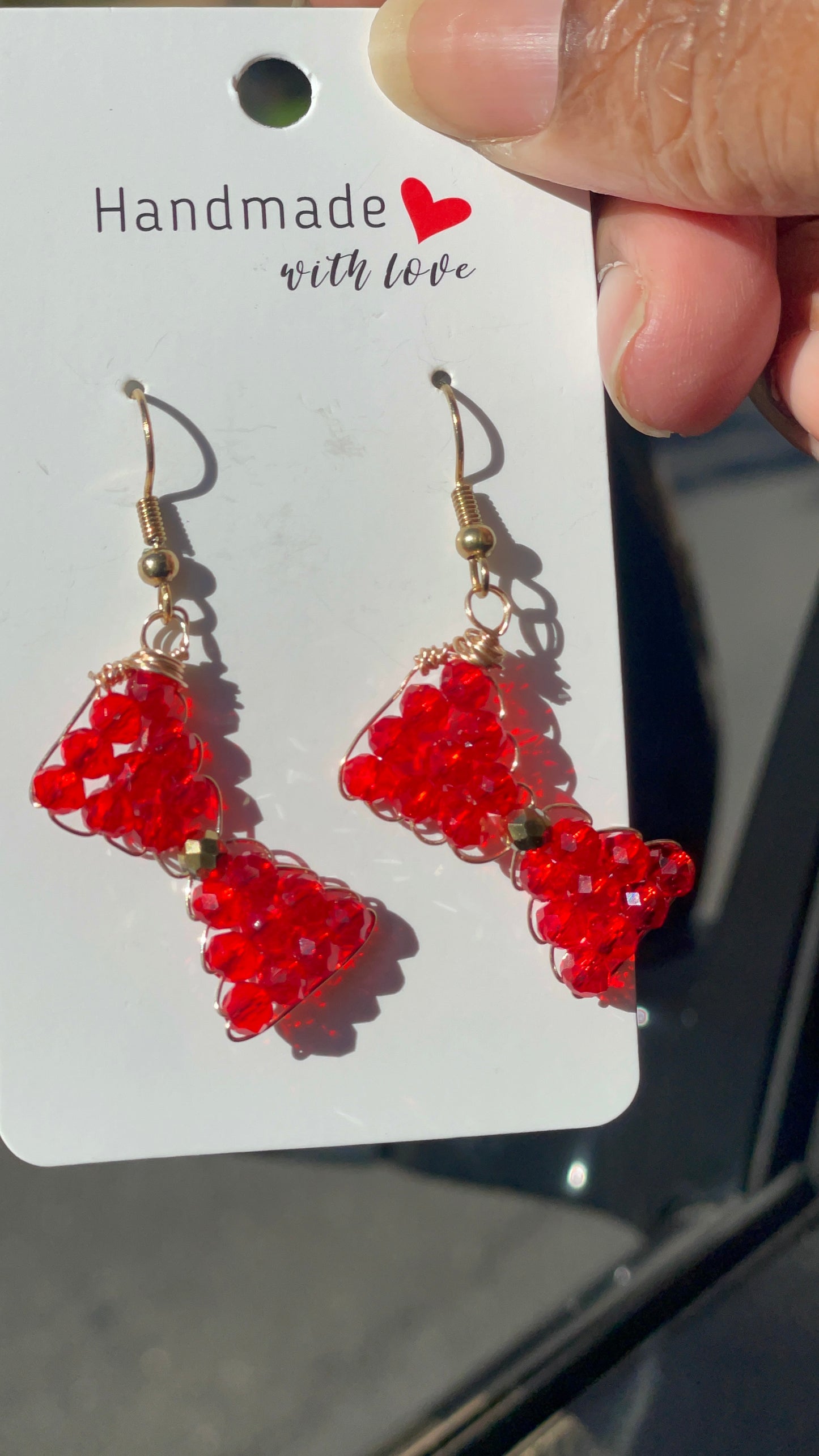 Bow Beaded Dangle earrings