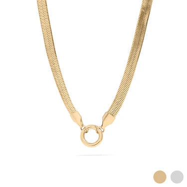 Herringbone Charm Holder Necklace