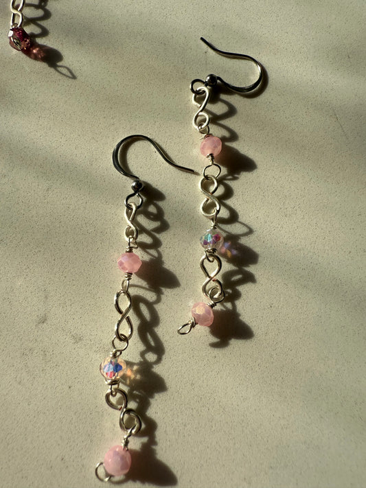Infinity Link Beaded Earrings