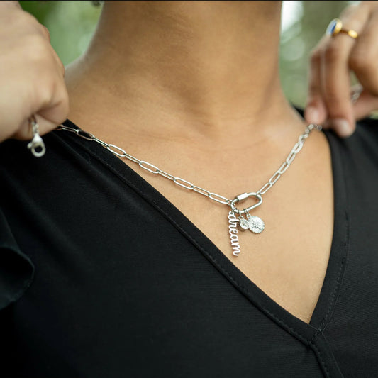 Dare to Dream Charm Paperclip Necklace