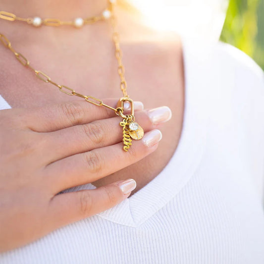 Faith Charm Paperclip Necklace