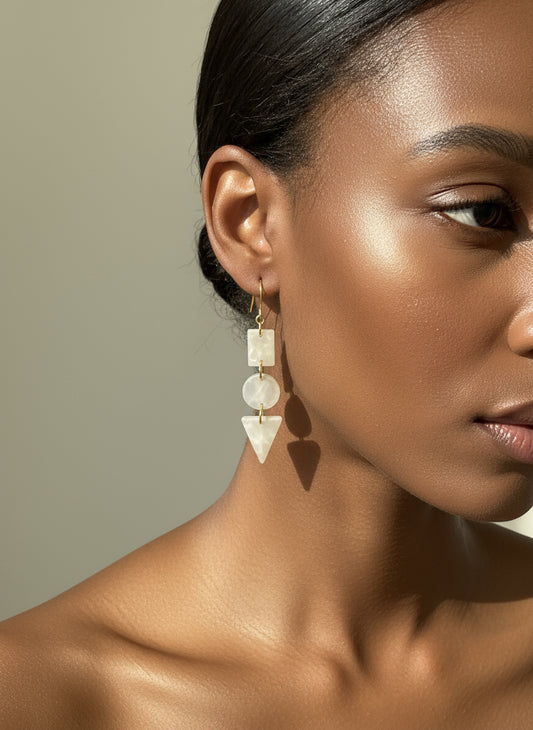 Cresseida Earrings | Geometric Summer Court Statement Jewelry – Will & Mae