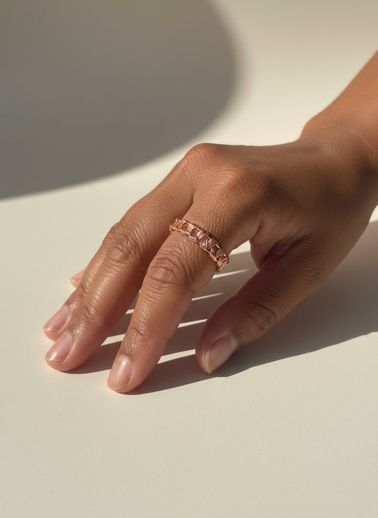 Woven Band Ring – Handcrafted Custom Textured Statement