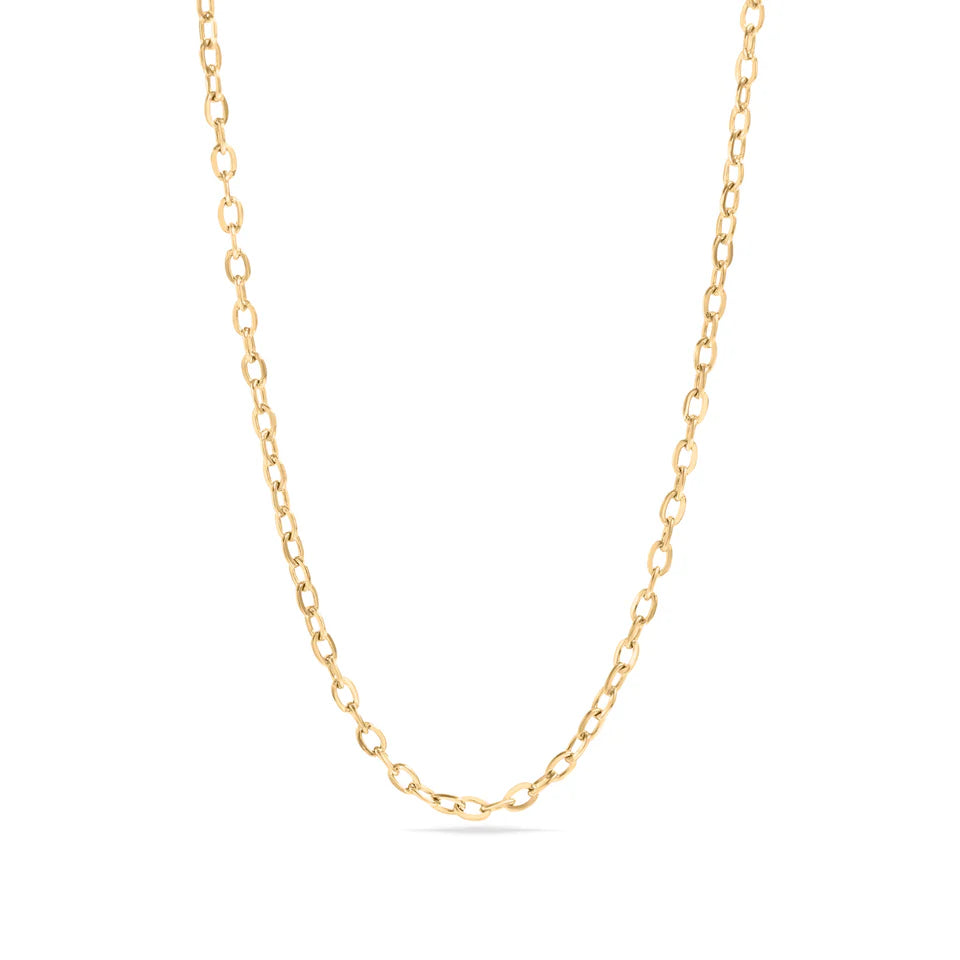 Karla Loop Cable Stainless Steel PVD Coated Loop Chain Necklace 1.5mm