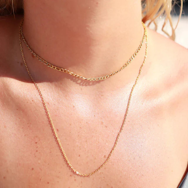 Karla Loop Cable Stainless Steel PVD Coated Loop Chain Necklace 1.5mm