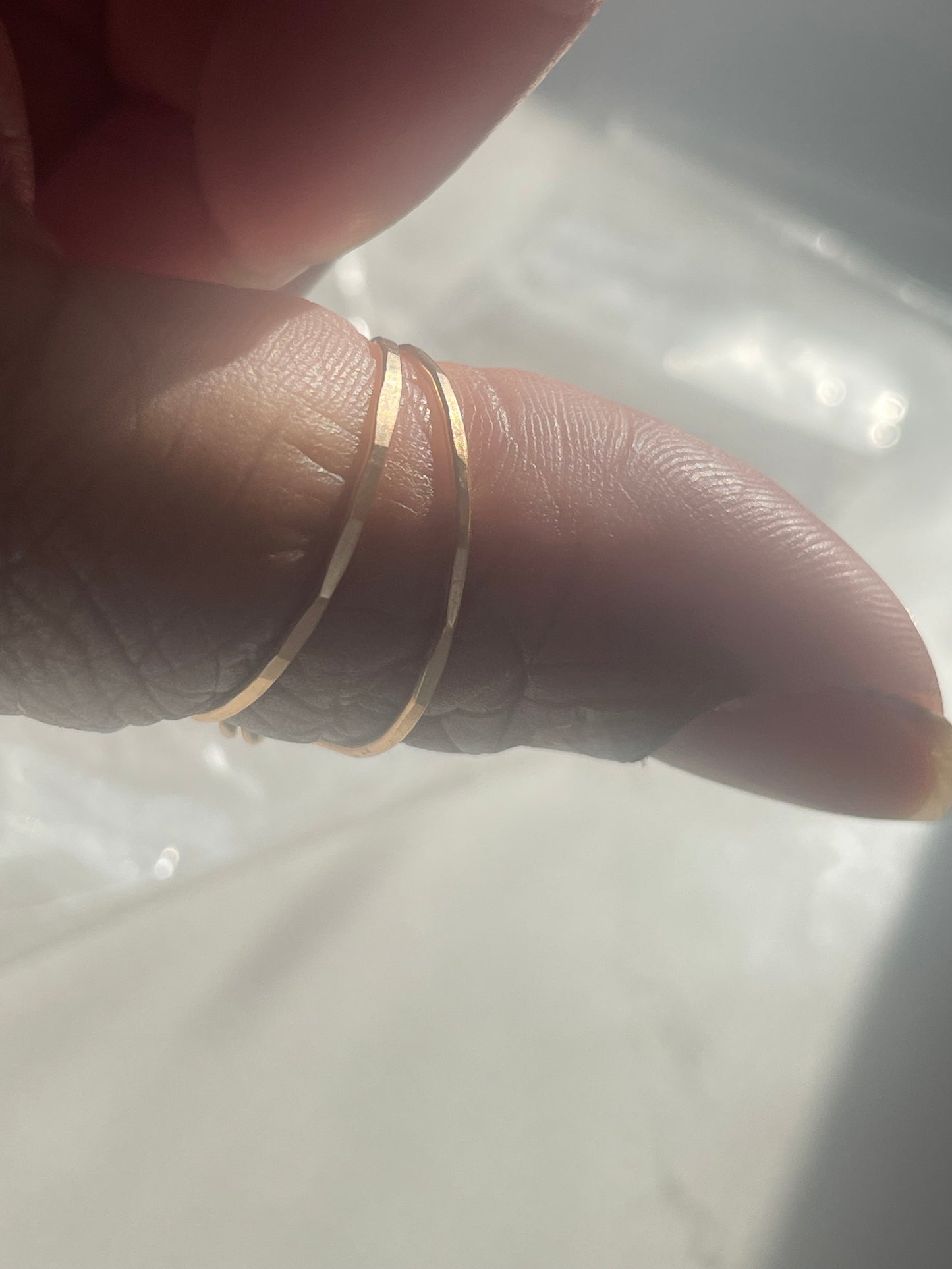 Simple Beauty Ring – Hand-Hammered Minimalist Ring