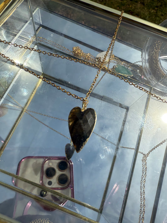 Labradorite  Heart Pendant