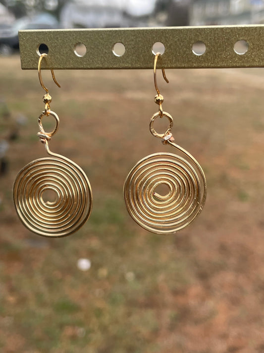 Coin statement earrings