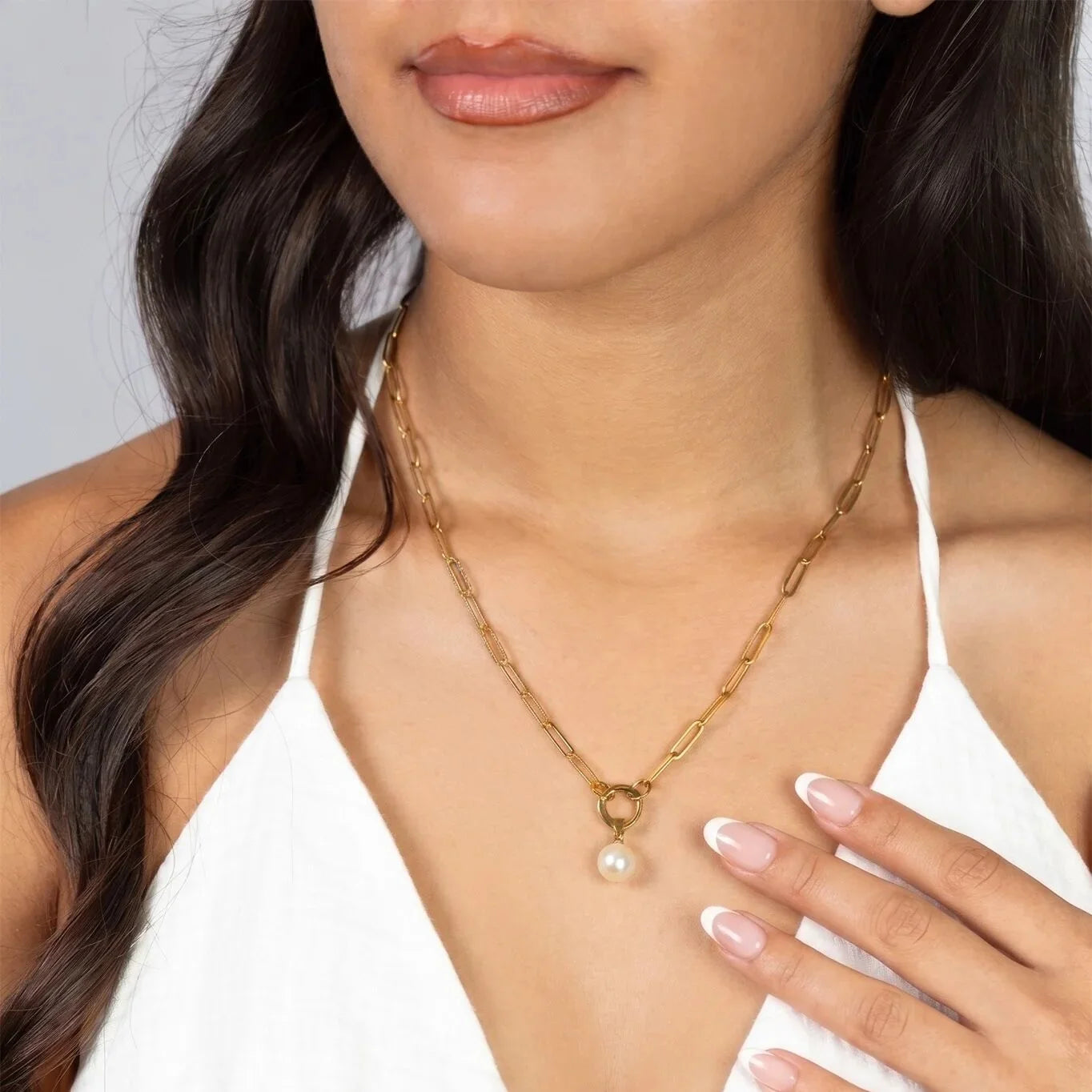 Paperclip Charm Holder Necklace