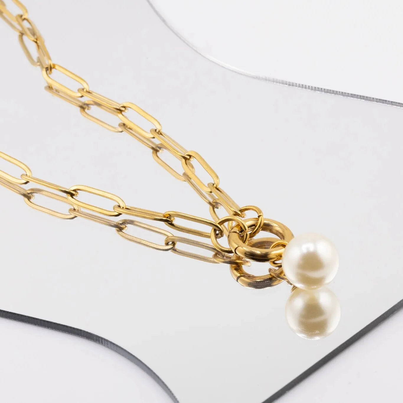 Paperclip Charm Holder Necklace