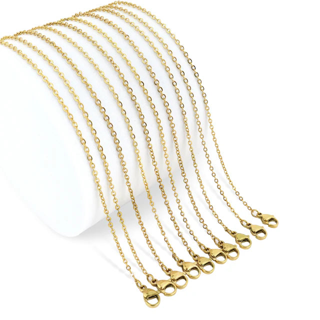 Karla Loop Cable Stainless Steel PVD Coated Loop Chain Necklace 1.5mm